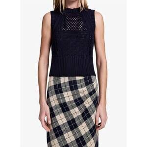 NEW SMYTHE crochet vest in navy